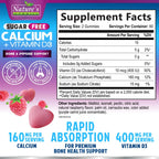 Nature's Nutrition Calcium Gummies - Sugar Free Calcium Gummy