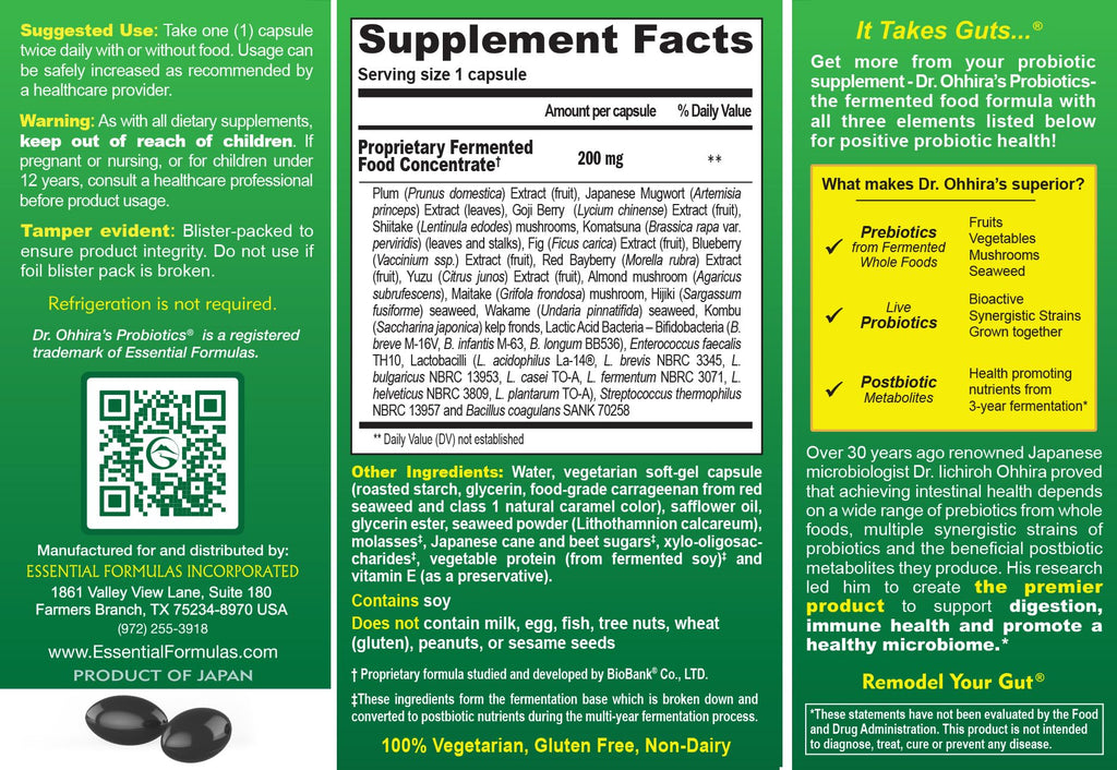 Essential Formulas Dr. Ohhira's Probiotics Original Formula - 60 Capsules - image 3