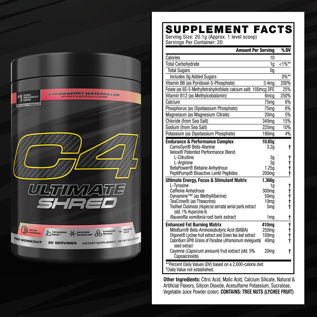 Cellucor C4 Ultimate Shred Pre Workout Powder