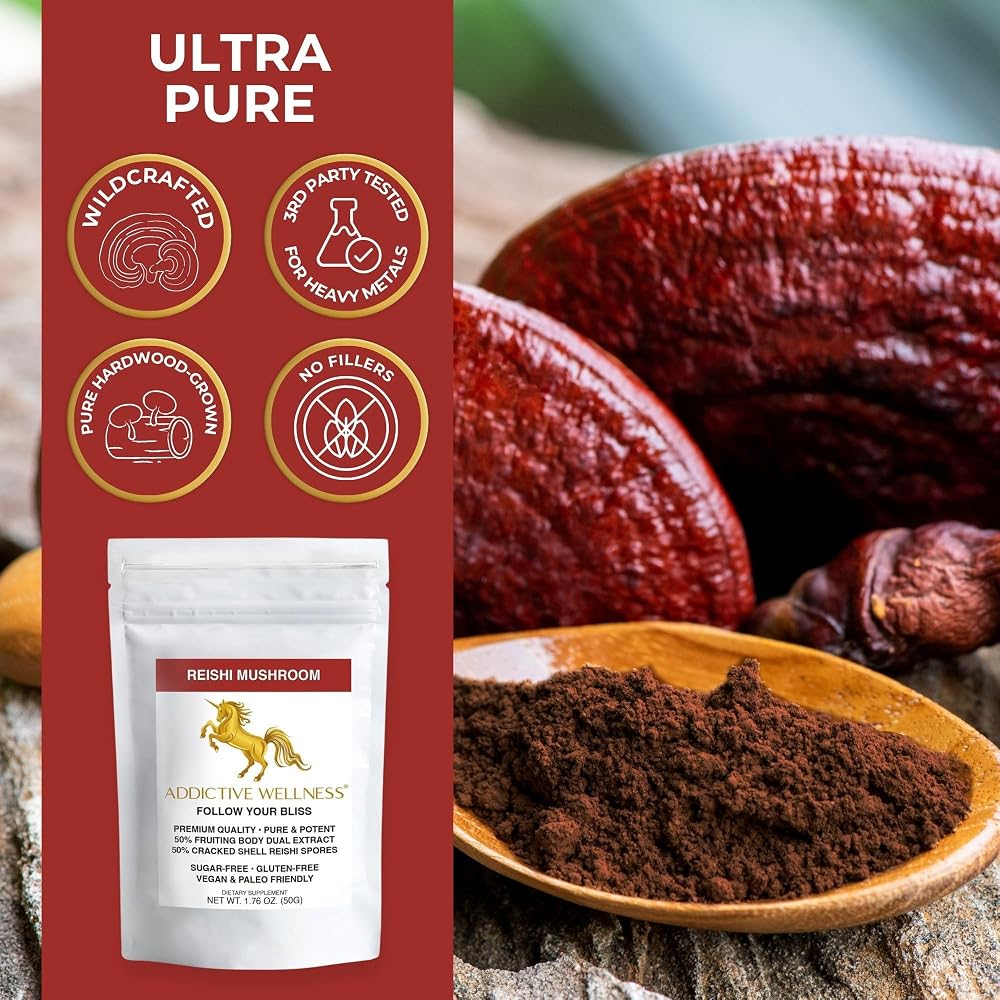 Addictive Wellness Reishi Mushroom + Spores Powder - 50g - image 6