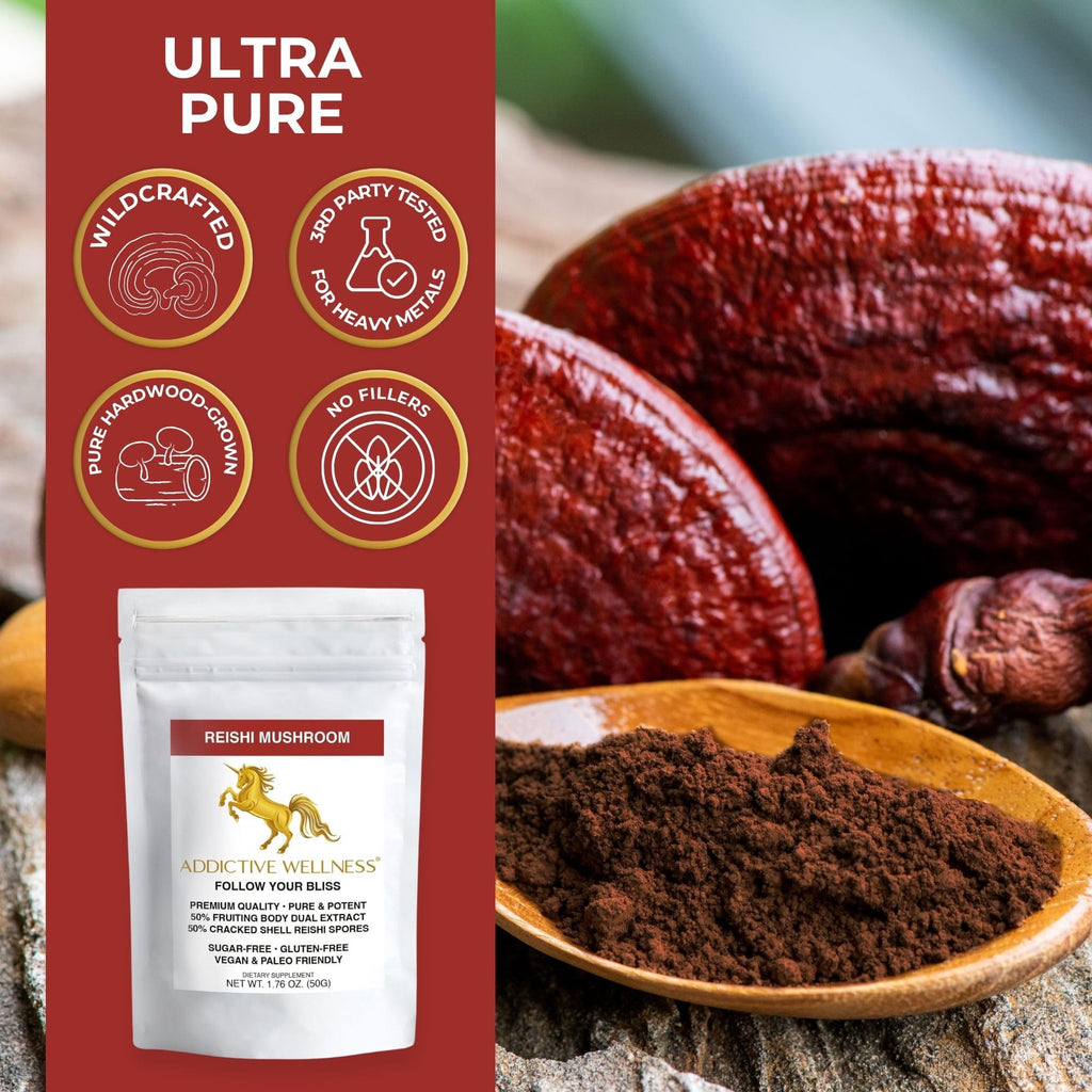 Addictive Wellness Reishi Mushroom + Spores Powder - 50g - image 6