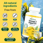 Vegan Vitality Vegan Omega 3 DHA Supplement - 60 Softgels - image 4