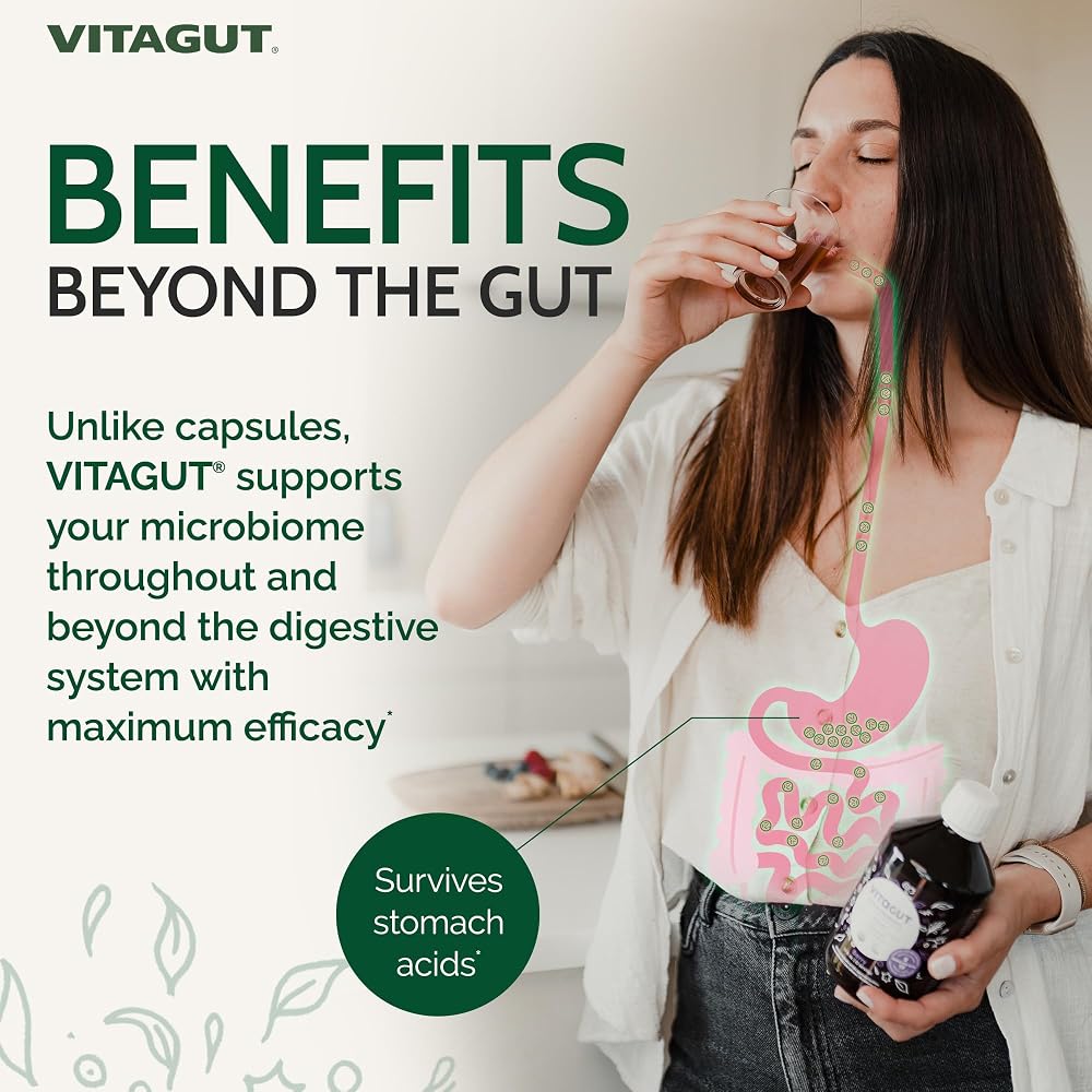 VITAGUT Liquid Probiotic with Prebiotics & Postbiotics - 17 Fl Oz - image 3