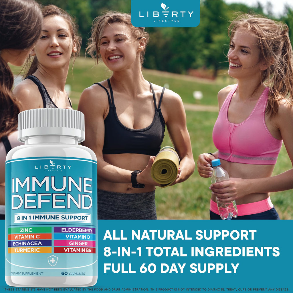 Liberty Lifestyle 8 in 1 Immune Supplement with Echinacea