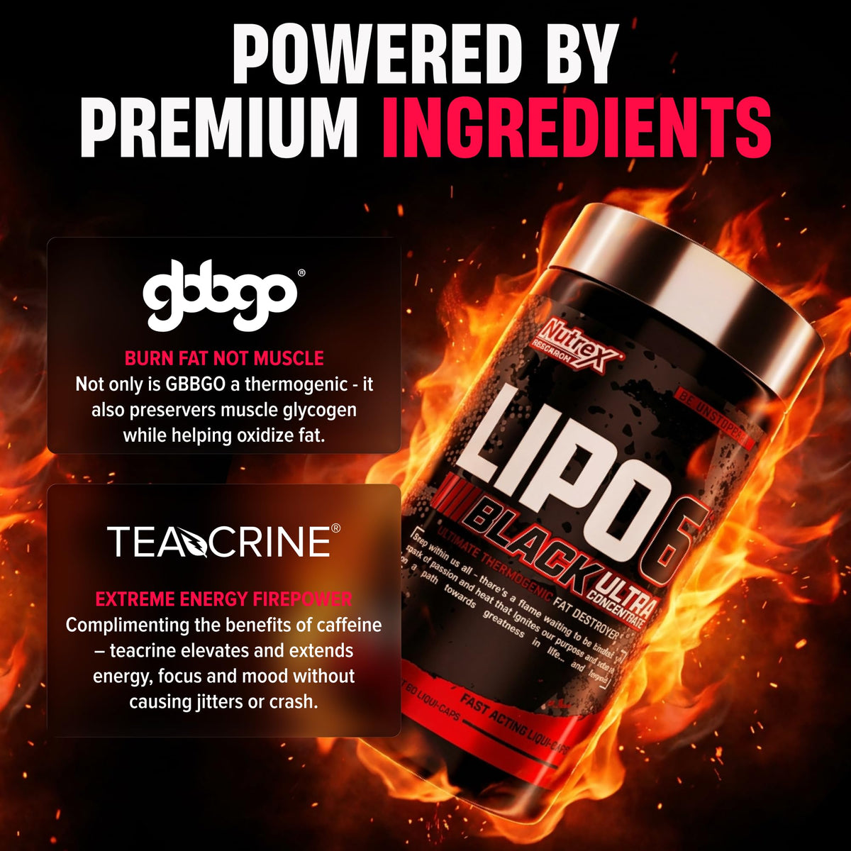 Nutrex Lipo-6 Black Max Strength Fat Burner - 120 Capsules - image 5
