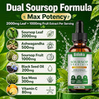 Biduka Soursop Graviola Liquid Drops with Ashwagandha - 2 Fl Oz - image 2