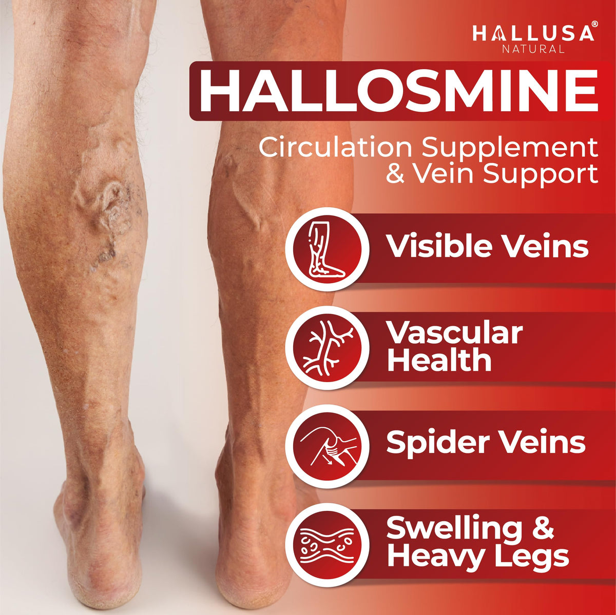 Hallusa Natural Diosmin Circulation Support - 60 Capsules - image 5