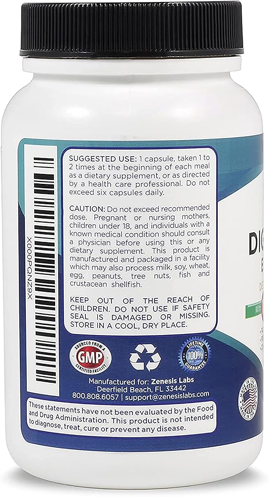 Zenesis Labs Digestive Enzymes Multi-Enzyme Complex - 360 Capsules - image 3