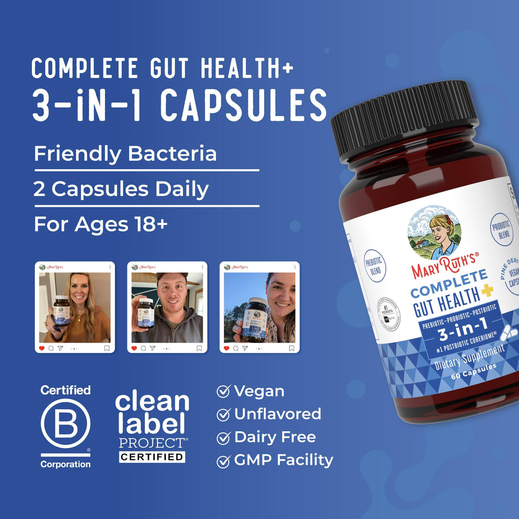 MARYRUTH'S Complete Gut Health+ Probiotic Capsules - 60 Count - image 8