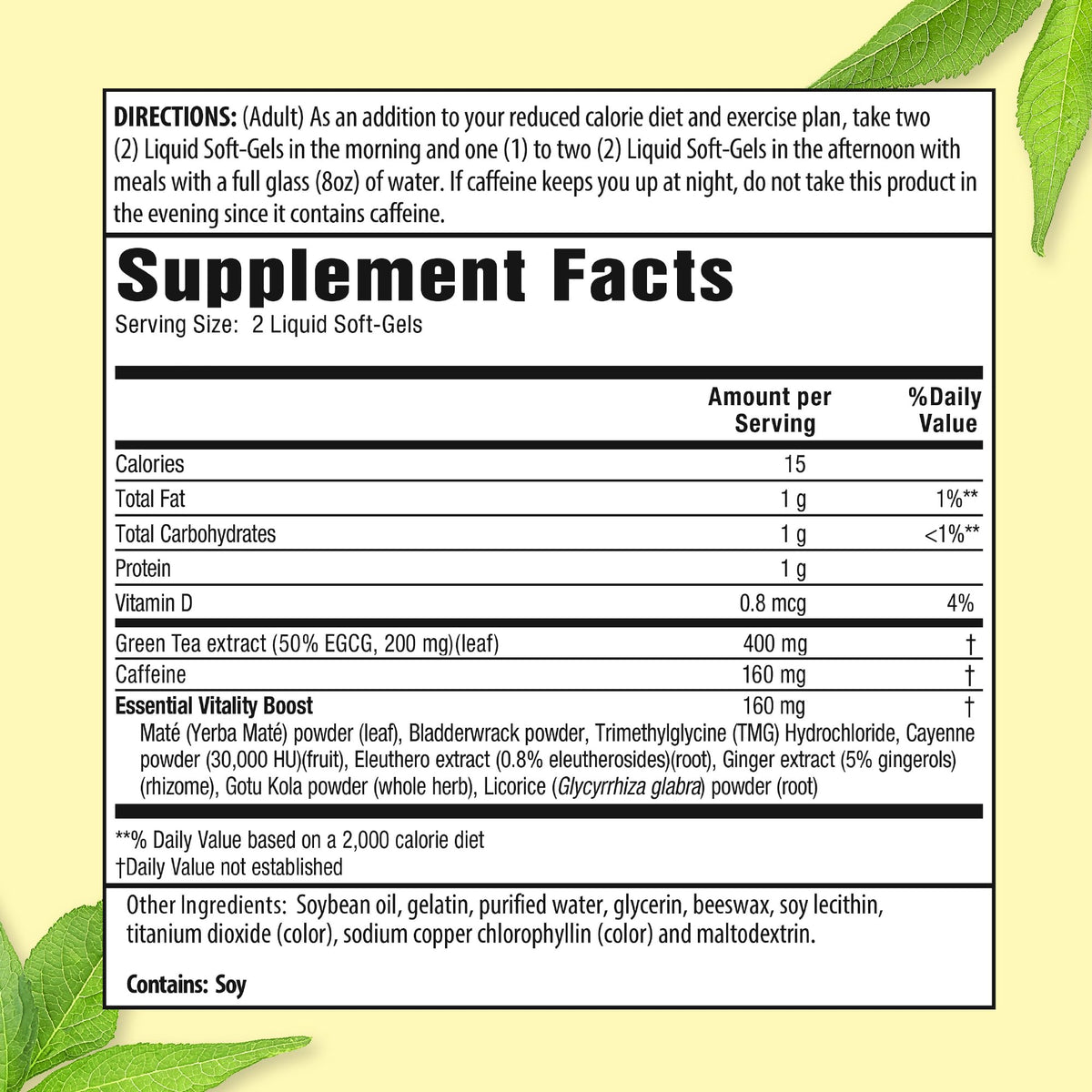 Applied Nutrition Green Tea Fat Burner Metabolism Support - image 2