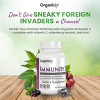 Organixx Immunity 3 Vitamin C, Zinc & Elderberry - 60 Capsules - image 3