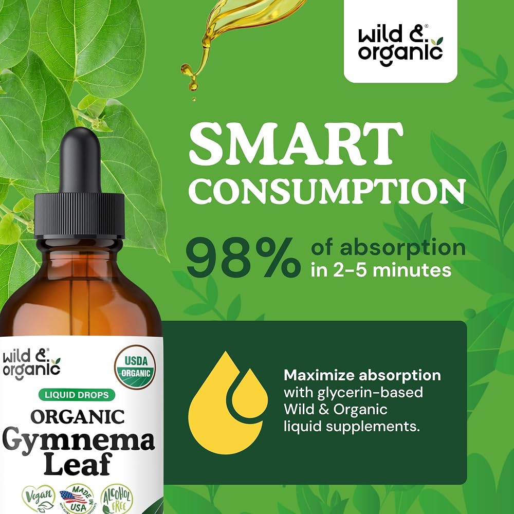 Wild & Organic Gymnema Sylvestre Liquid Extract - Organic Gymnema
