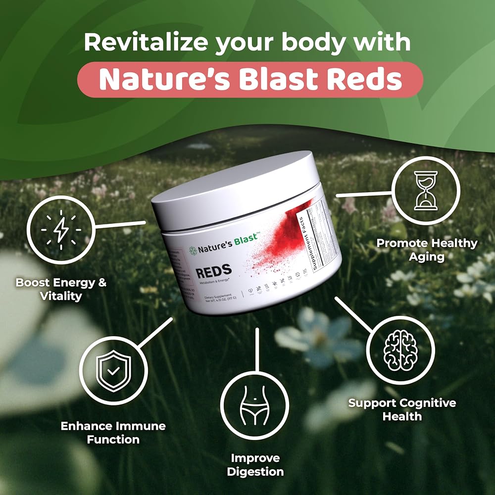 NATURES BLAST Reds Superfood Powder for Metabolism and Energy - 4.13 oz - image 3