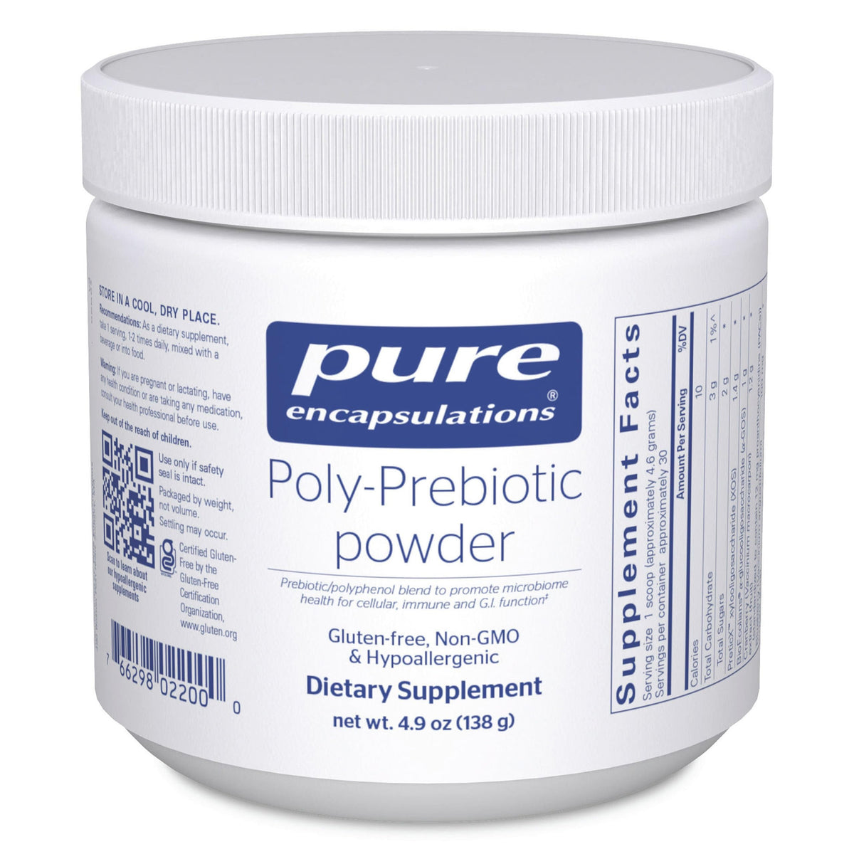 Pure Encapsulations Poly-Prebiotic Powder - 4.9 Ounces