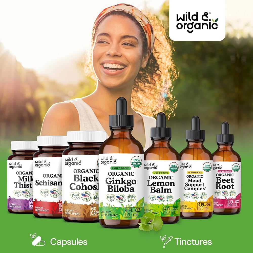 Wild & Organic Ginkgo Biloba Extract Drops for Brain & Focus - 4 oz - image 8