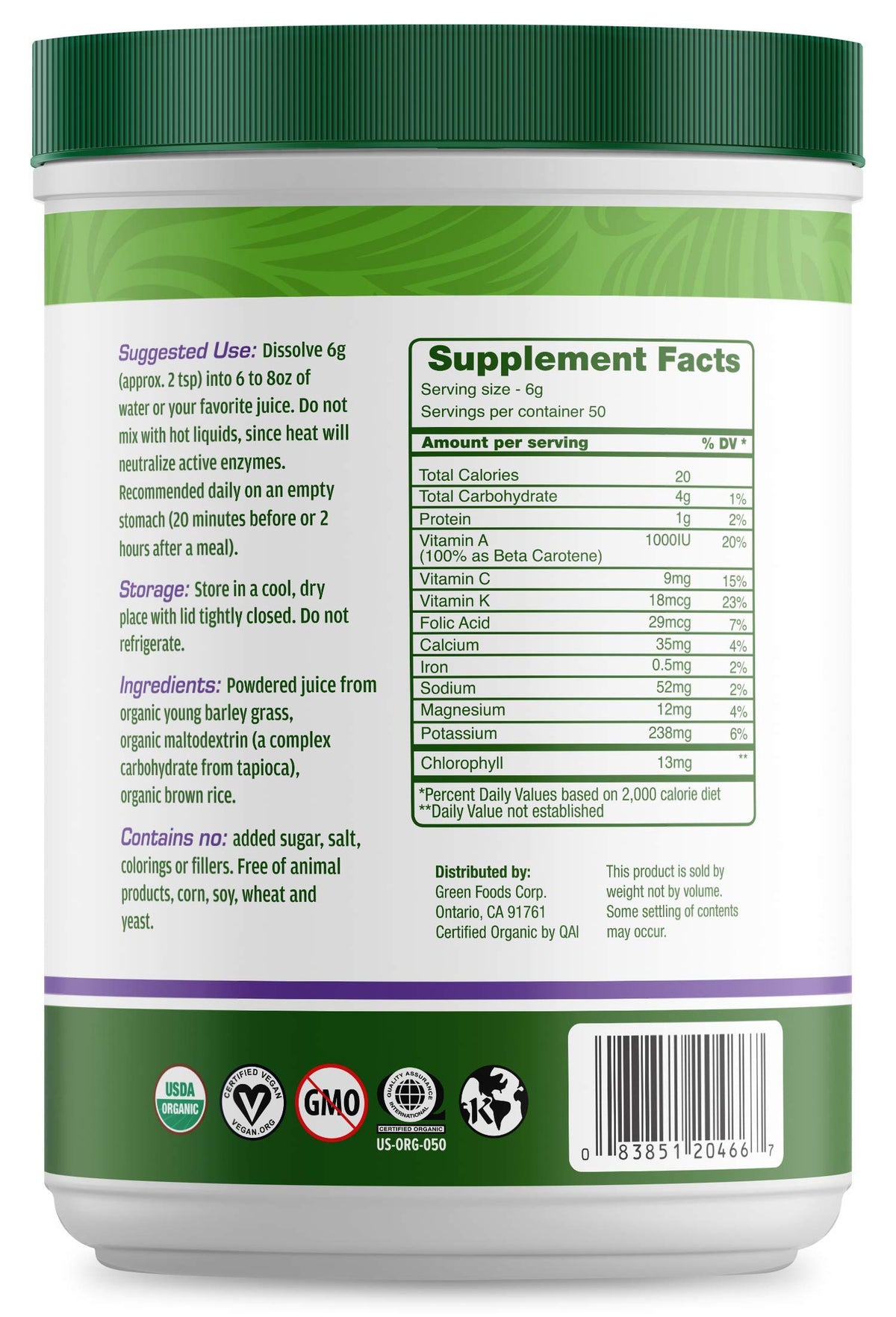 Green Foods Green Magma Barley Grass Powder - 10.6 oz - image 3
