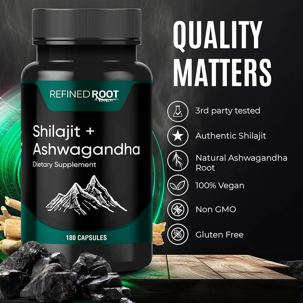 Blast Supplements Shilajit & Ashwagandha 1000mg/500mg - 180 Capsules - image 6