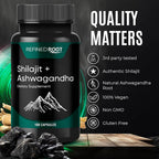 Blast Supplements Shilajit & Ashwagandha 1000mg/500mg - 180 Capsules - image 6