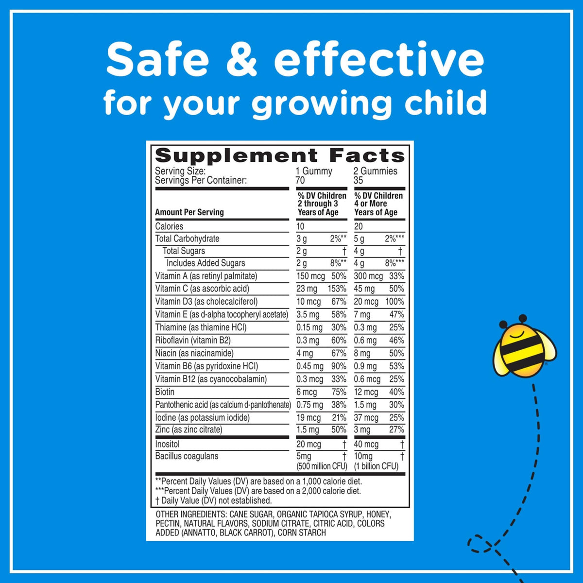 Zarbee's Kids Complete Multivitamin + Probiotic Gummies - 70 Count - image 6