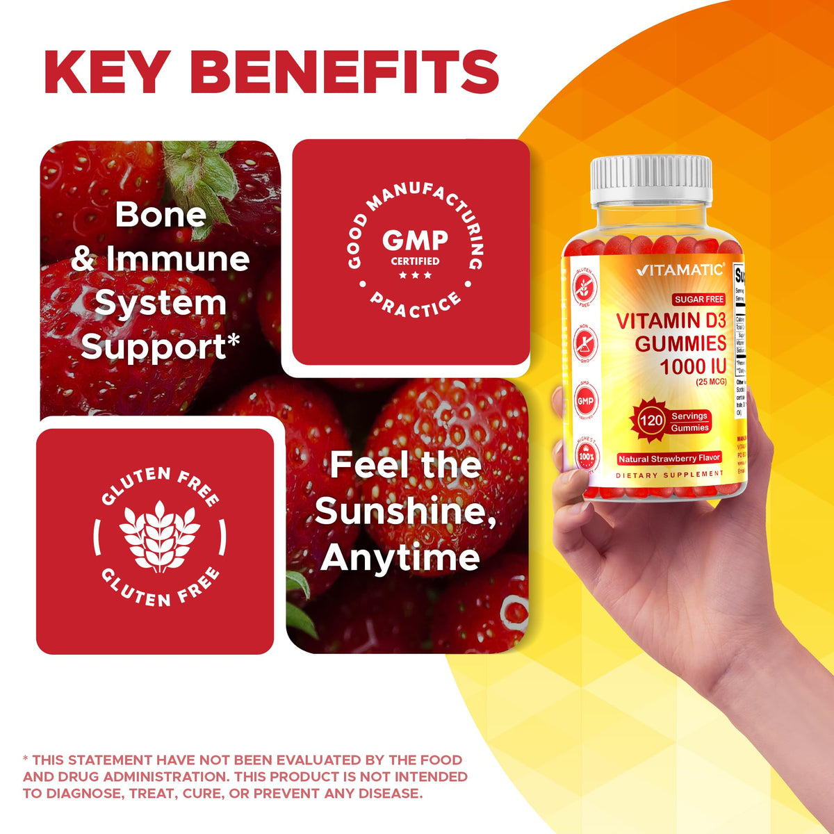 Vitamatic Sugar Free Vitamin D3 50