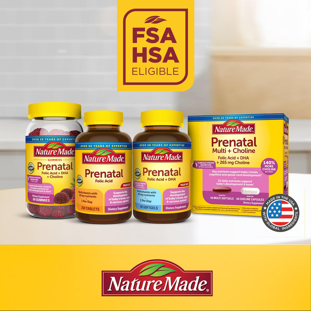 Nature Made Prenatal Multivitamin with Folic Acid - 250 Tablets - image 4