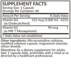 Futurebiotics Vitamin K2 (MK7) with D3 Supplement - Bone and Heart