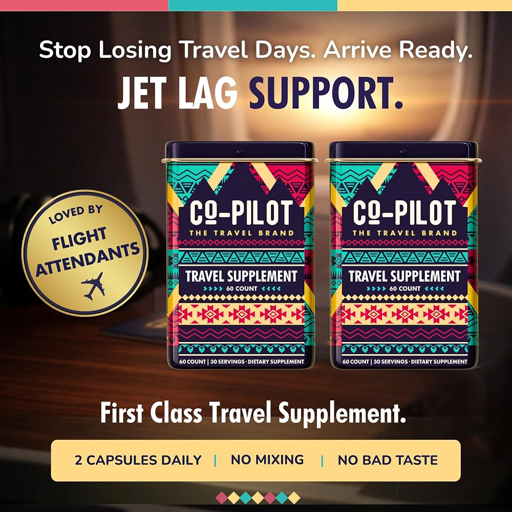 Co-Pilot The Travel Brand Supplement 2 Pack: Jet Lag Prevention + - image 2