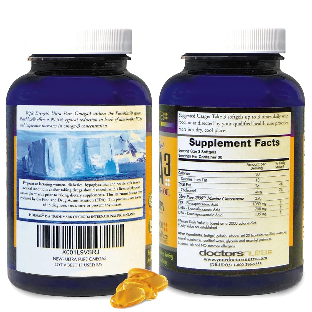 Doctors Nutra Wild Omega 3 Fish Oil DPA Supplement 2900mg - Pack of 2 - image 3