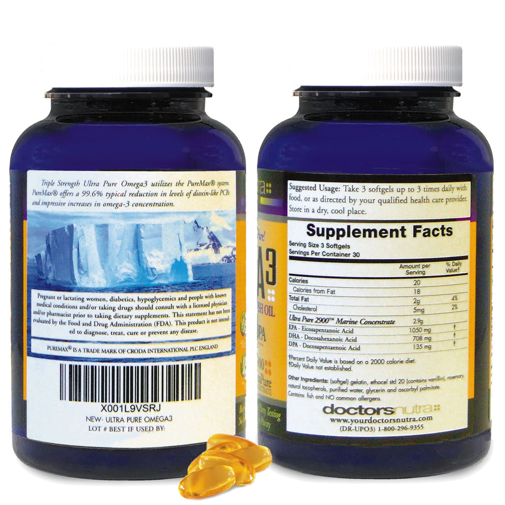 Doctors Nutra Wild Omega 3 Fish Oil DPA Supplement 2900mg - Pack of 2 - image 3