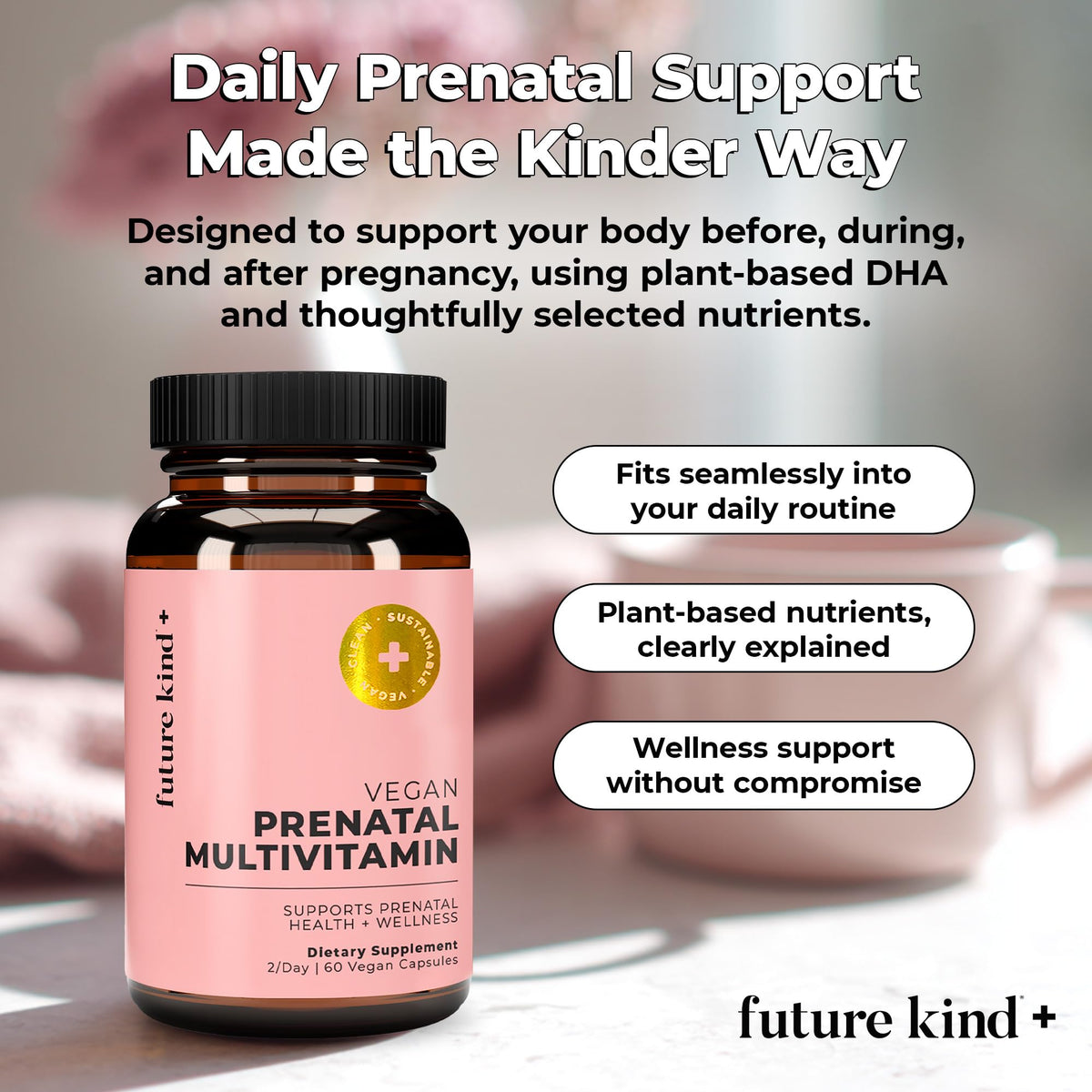 Future Kind Prenatal Vitamin with DHA & Folate - 60 Capsules - image 2