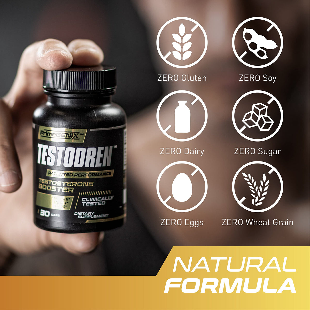 PrimeGENIX Testodren Advanced Testosterone Booster - 30 Capsules - image 5