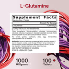 Jarrow Formulas L-Glutamine 1000 mg - 100 Tablets - image 6
