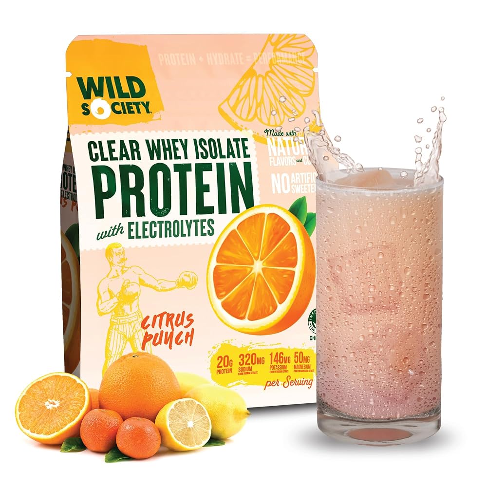 WILD SOCIETY Clear Whey Protein Isolate Drink with Electrolytes