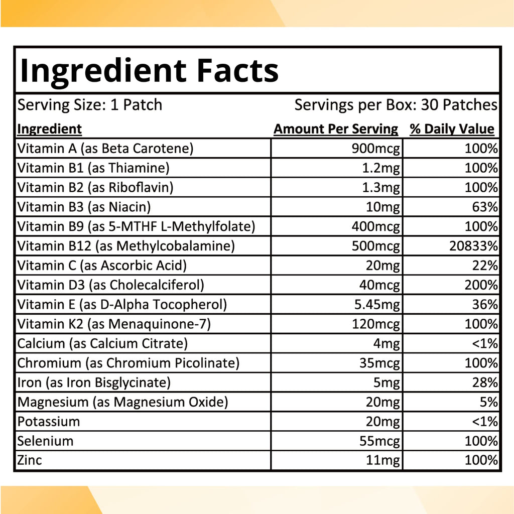 Diamond Hills Multi Patch-Up Multivitamin - 30 Daily Patches - image 3