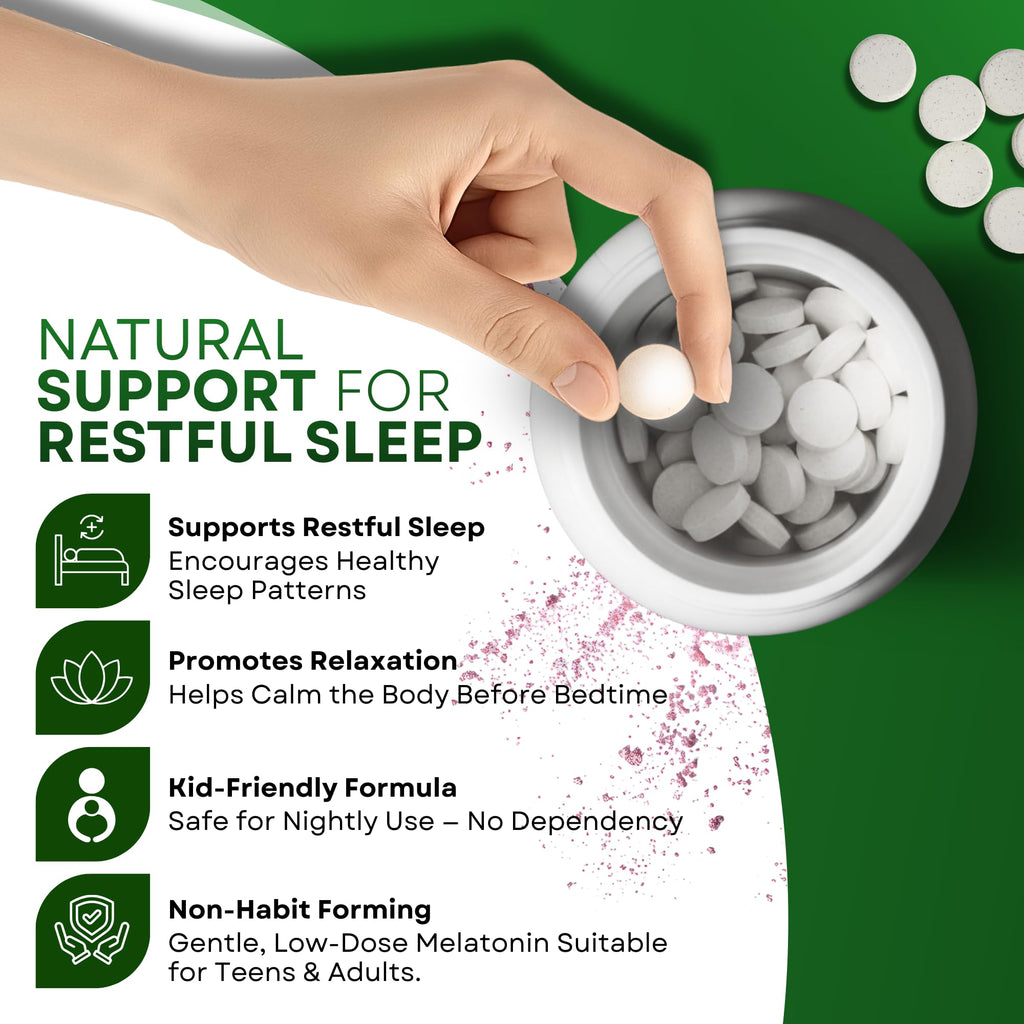 LANDAU Chewable Melatonin for Kids 1mg - 100 Tablets - image 4