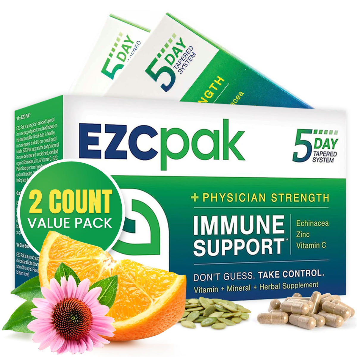 EZC Pak 5-Day Tapered Immune Support Booster - Vitamin Supplement
