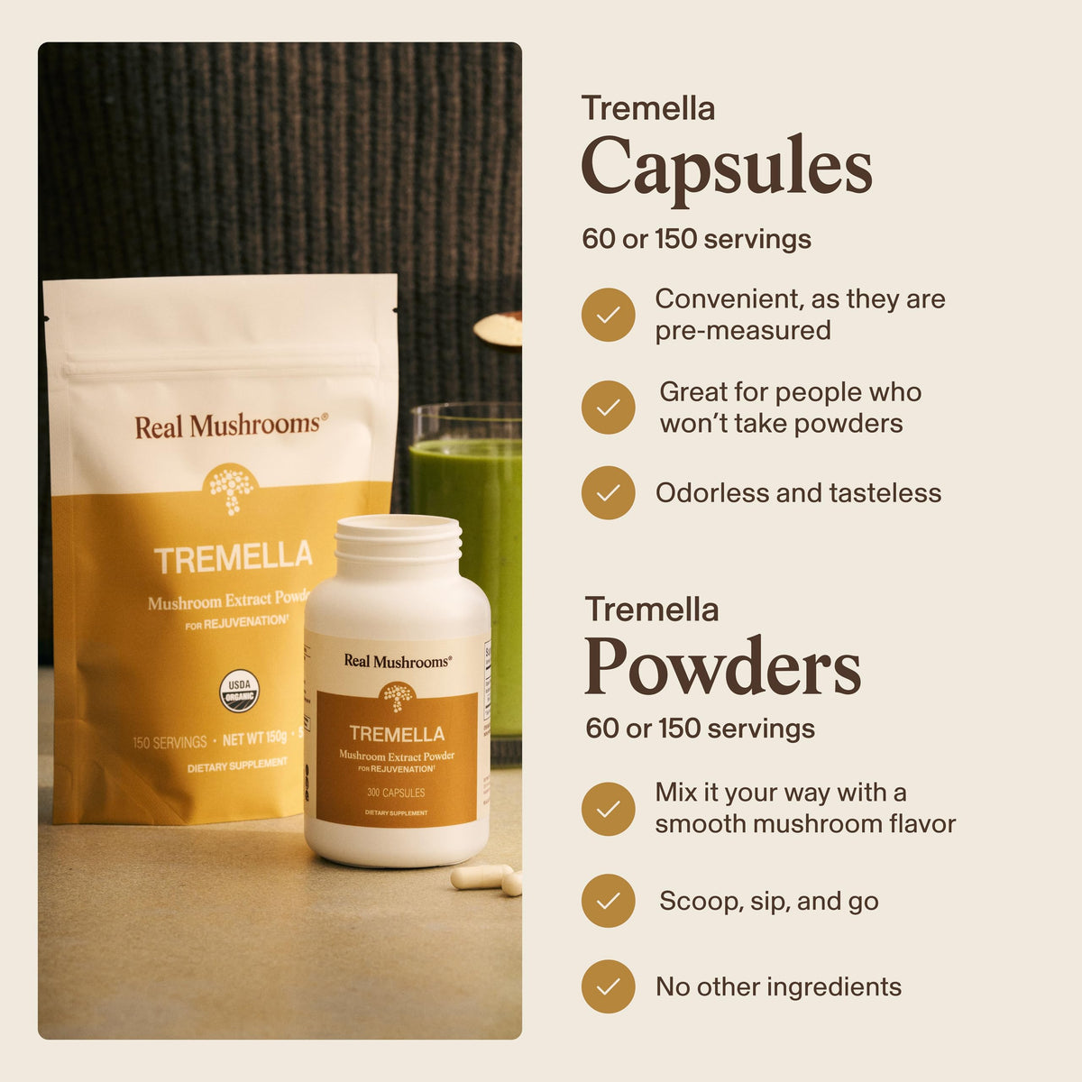 Real Mushrooms Organic Tremella Powder - 150 Servings - image 5