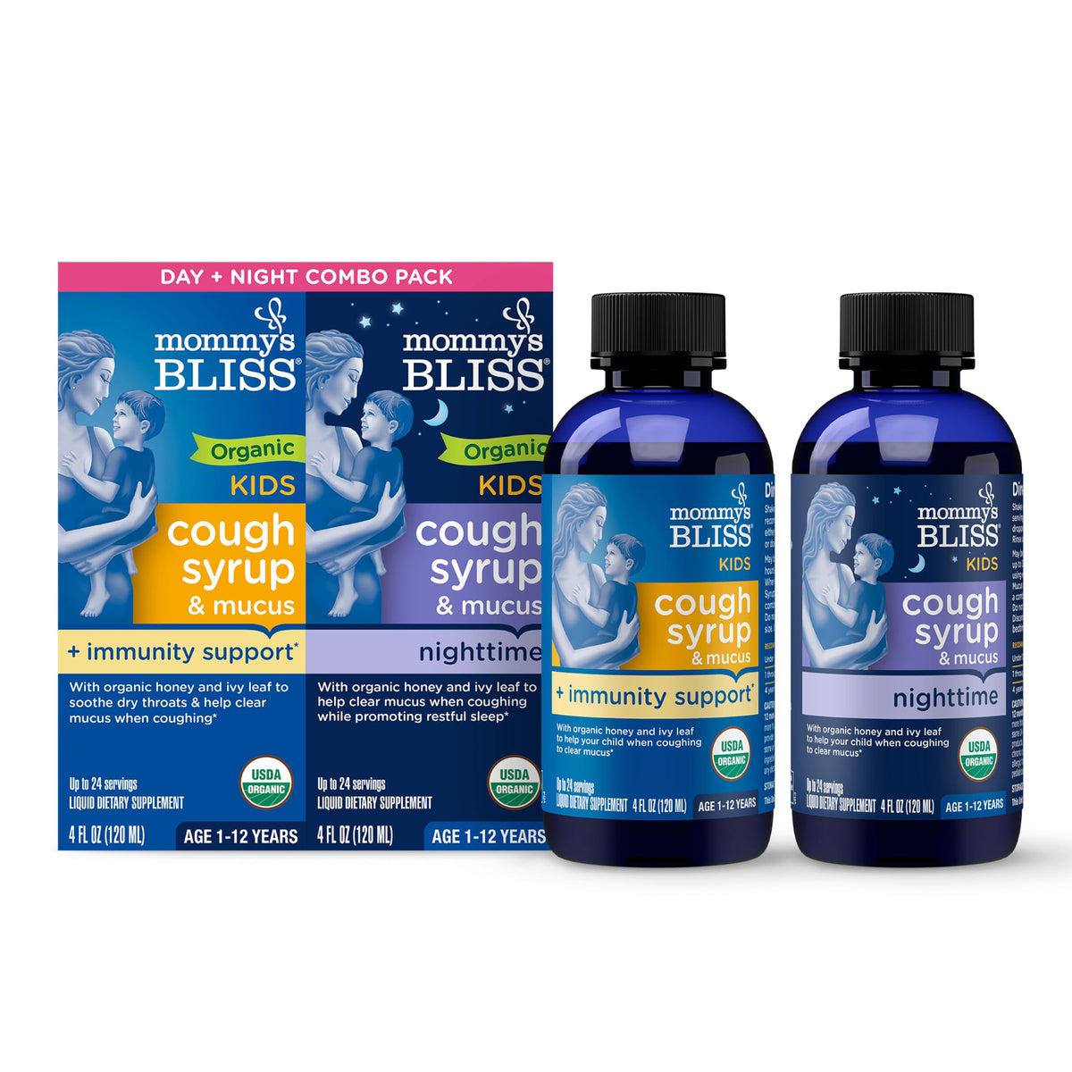 Mommy's Bliss Organic Kids Cough & Mucus Elderberry Syrup - 8 Fl Oz