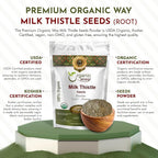 Organic Way Milk Thistle Seeds Powder (Silybum Marianum)