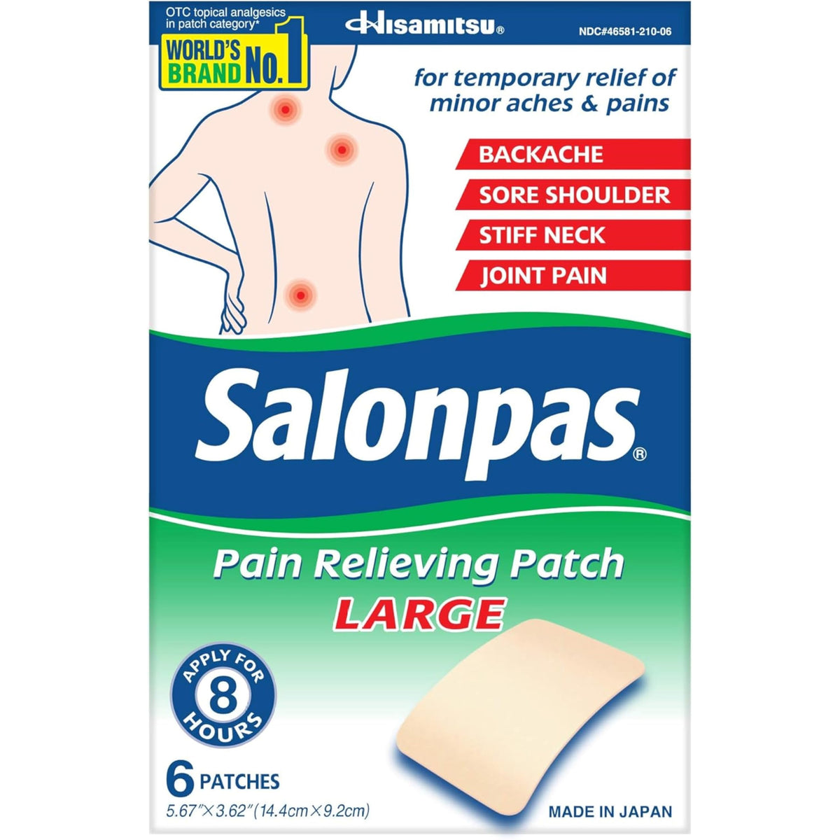 Salonpas Large Pain Relief Patches - 6 Patches