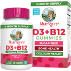 MARYRUTH'S Vitamin D3 + B12 Gummies for Ages 4+ - 60 Servings