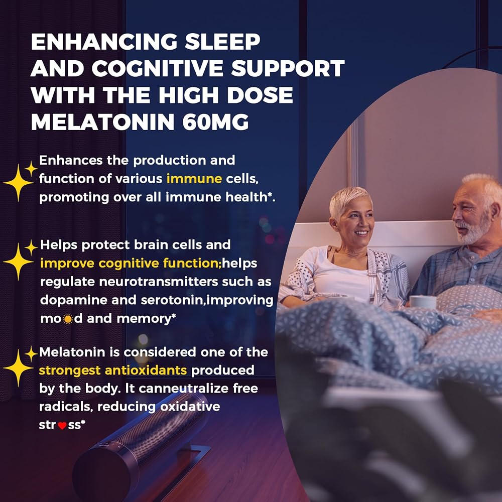 NEVISS Melatonin 60mg for Adults High Dose