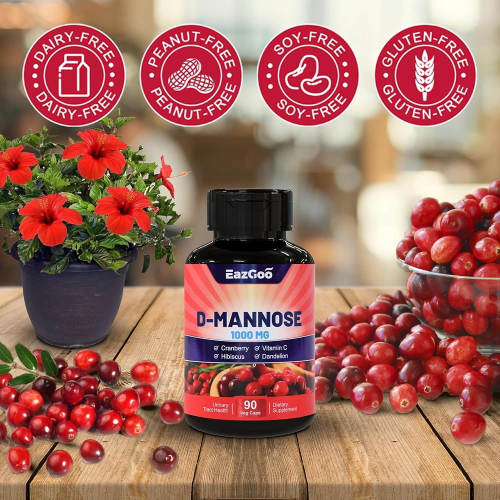 EAZGOO D-Mannose Capsules 5-in-1 Formula - D Mannose D 750 mg wiht