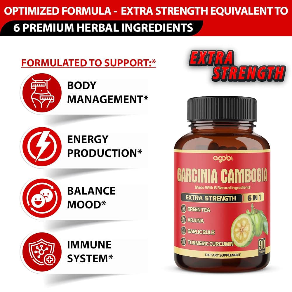 agobi Pure Garcinia Cambogia with Green Tea & Turmeric - 90 Capsules - image 3