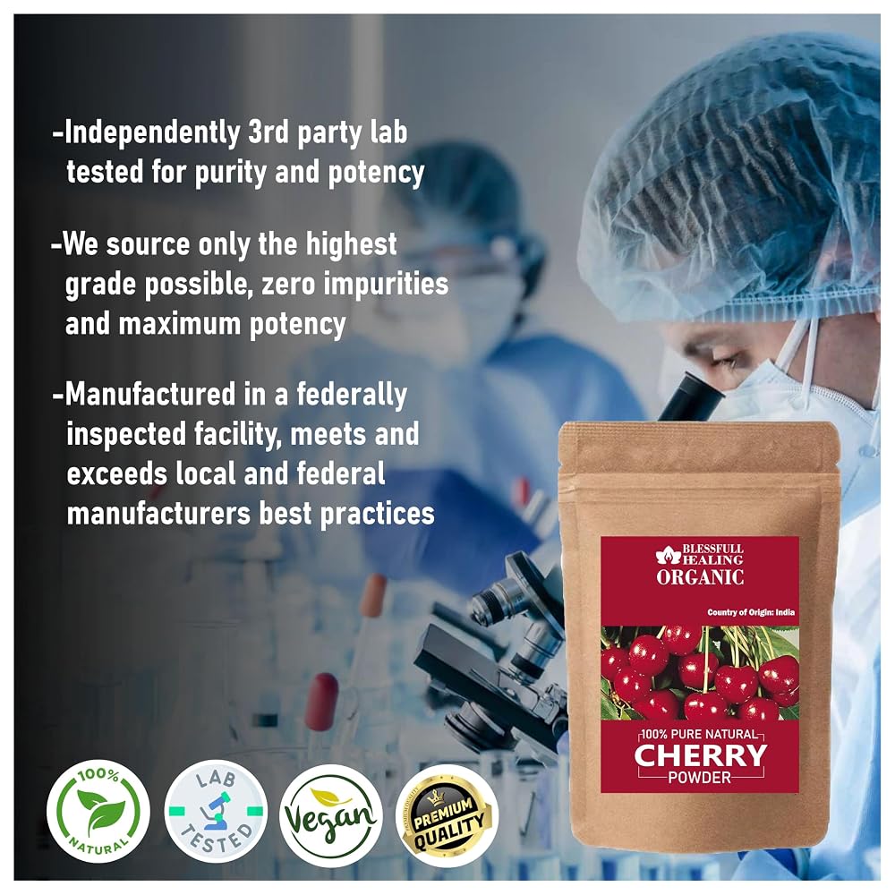 Blessfull Healing Organic Cherry Powder 100% Pure Natural 200 Gram /