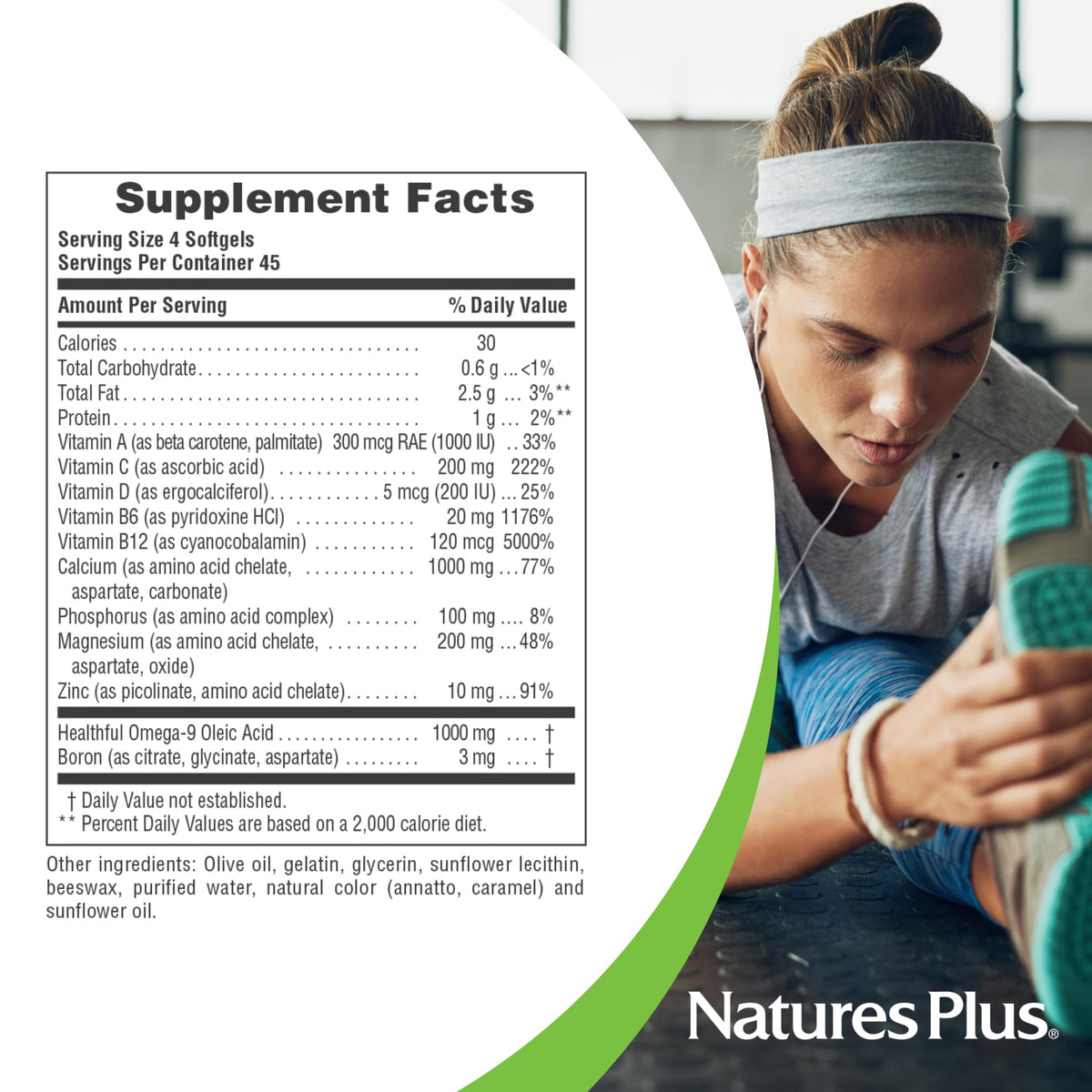 NaturesPlus Bone Power Osteo Nutrient Complex - 180 Softgels - image 5