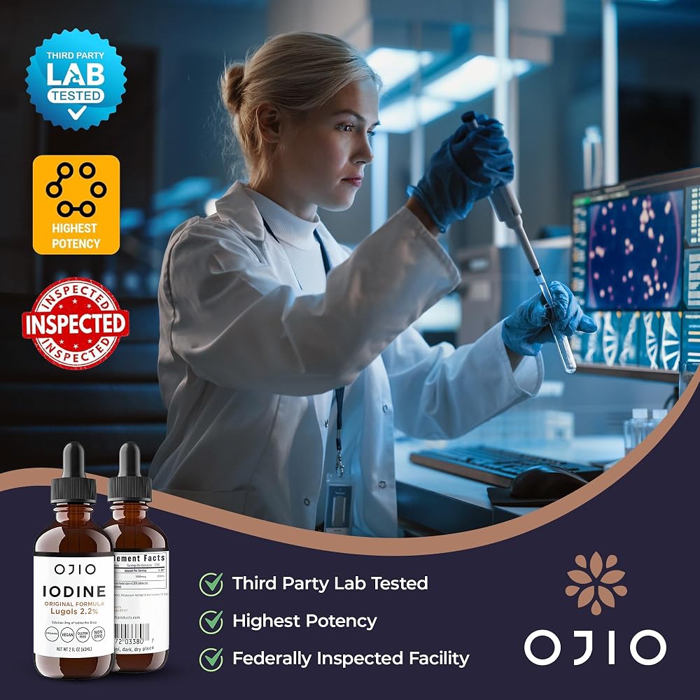Ojio Lugol's Iodine Solution 2% Liquid Drops - 6 Fl Oz - image 6