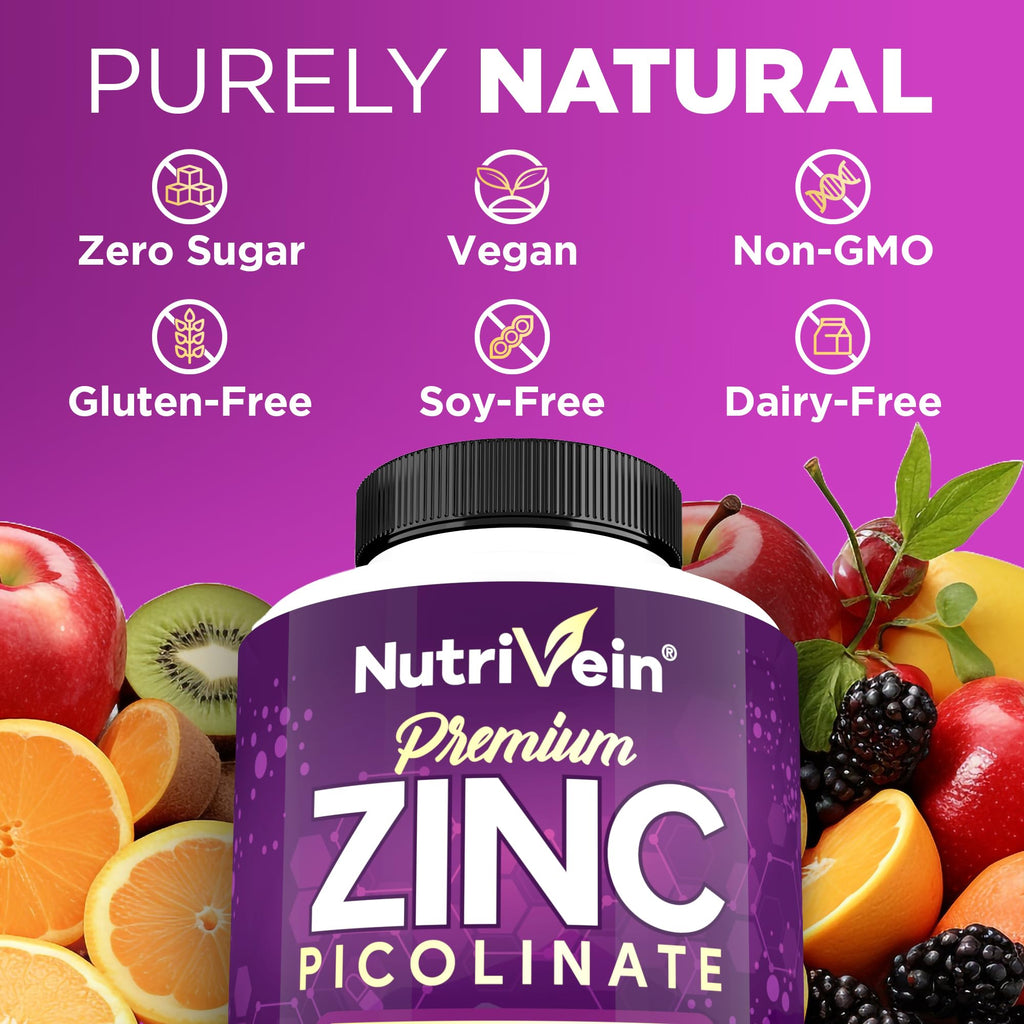 Nutrivein Premium Zinc - High-Absorption Zinc Supplements