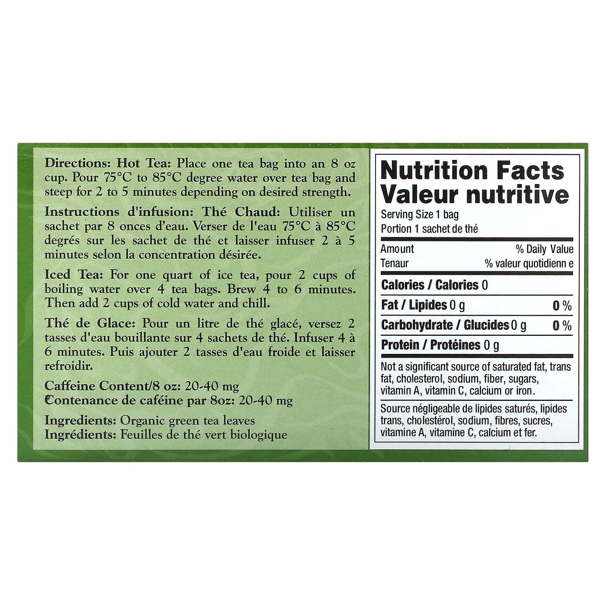 Uncle Lee's Tea Organic Green Tea - 40 Tea Bags - image 2