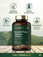 Tahoe Nutritionals Korean Panax Ginseng Extract 1500 mg - 200 Capsules - image 5